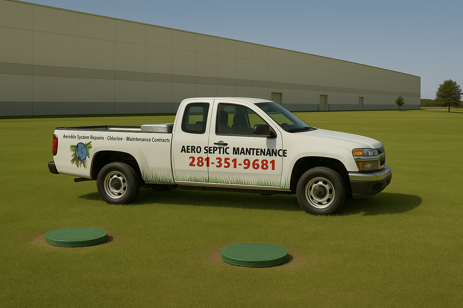 Aero-Septic commercial service truck